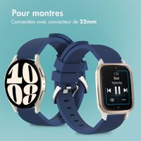 imoshion Bracelet en silicone souple - Connexion universelle 22 mm - Bleu foncé