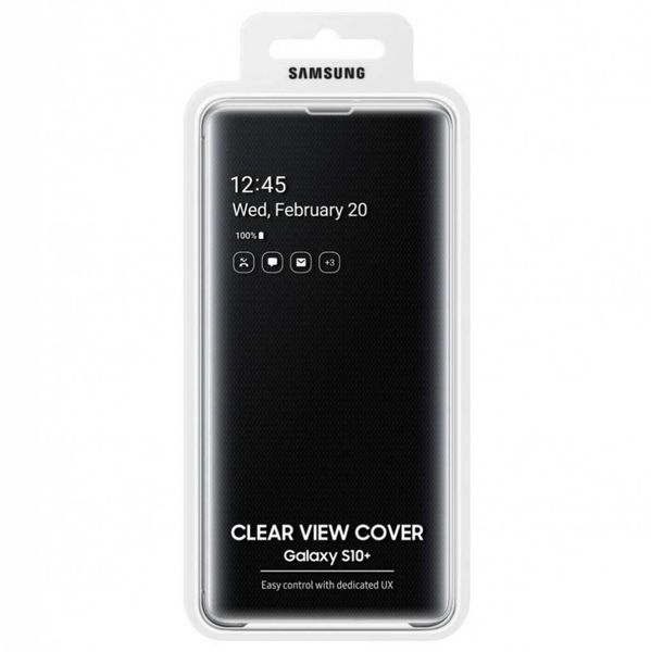 Samsung Original étui de téléphone portefeuille Clear View Galaxy S10 Plus