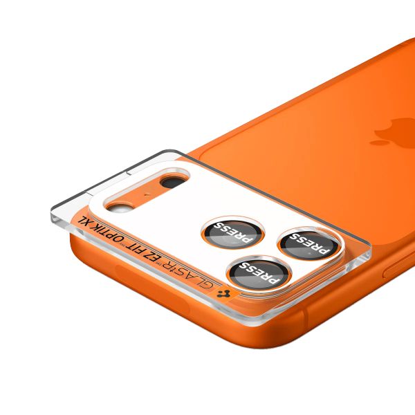Spigen GLAStR EZ Fit Optik protection caméra pour Apple iPhone 17 Pro Max - Orange