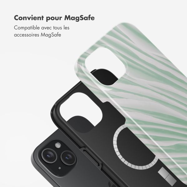 Selencia Coque arrière Vivid avec MagSafe Apple iPhone 15 - Nature Grayed Jade