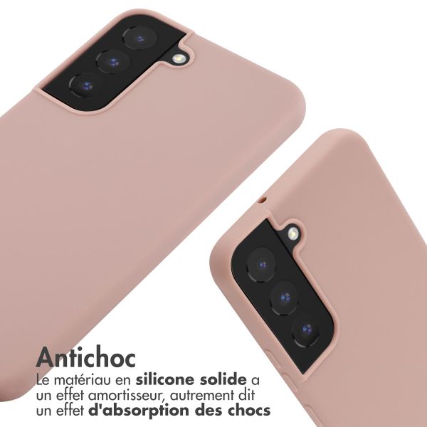 imoshion ﻿Coque en silicone avec cordon Samsung Galaxy S22 - Sand Pink