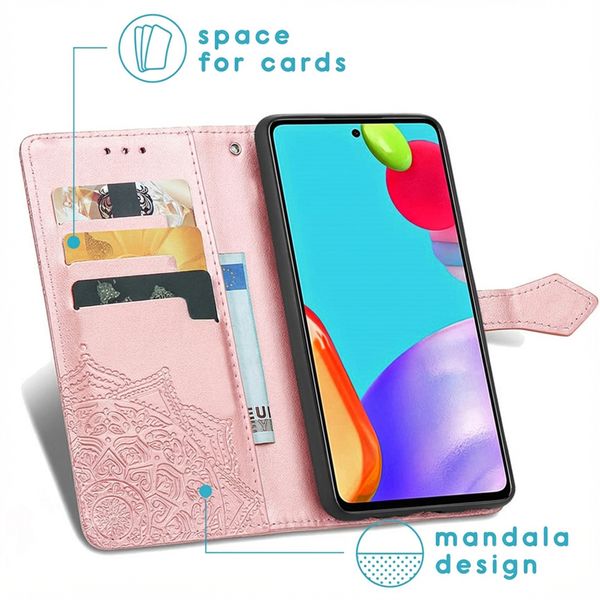 imoshion Etui de télephone Mandala Samsung Galaxy A52(s) (5G/4G) - Rose Doré