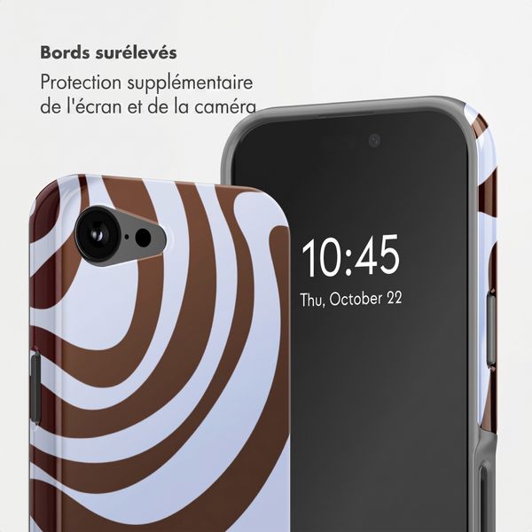 Selencia Coque arrière Vivid avec MagSafe Apple iPhone 17e / 16e - Dream Swirl Chocolate