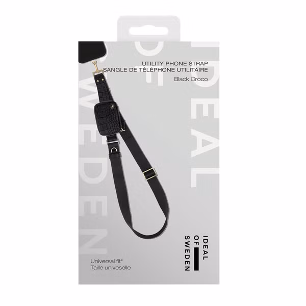 iDeal of Sweden Utility Phone Strap - Corde de téléphone universelle - Noir