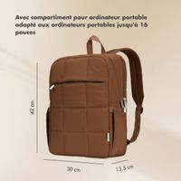 Selencia Sac à dos ordinateur portables Vaya Puffy 16 pouces - Mocha Brown