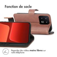 imoshion Étui de téléphone portefeuille Luxe Xiaomi 13 - Brun