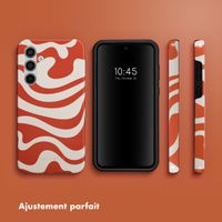 Selencia Coque arrière Vivid Tough Samsung Galaxy A55 - Dream Swirl Orange