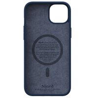 Njorð Collections Coque Salmon Leather MagSafe iPhone 15 Plus - Blue