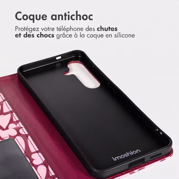 imoshion Étui de télephone portefeuille Design Samsung Galaxy S25 FE - Hearty Blush
