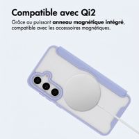 imoshion Bookcase transparente avec MagSafe Samsung Galaxy S25 / S24 - Lilas