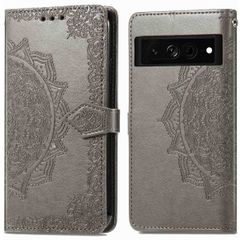 imoshion Etui de téléphone portefeuille Mandala Google Pixel 7 Pro - Gris