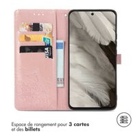 imoshion Etui de téléphone portefeuille Mandala Google Pixel 8 - Rose Dorée