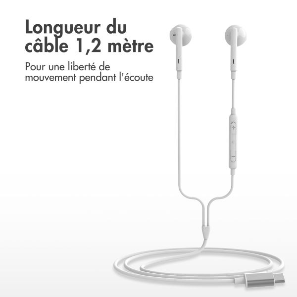 imoshion ﻿Ecouteurs - Ecouteurs filaires - Connexion USB-C - Blanc