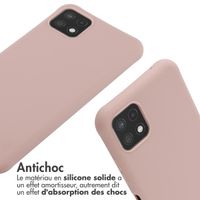 imoshion Coque en silicone avec cordon Samsung Galaxy A22 (5G) - Sand Pink