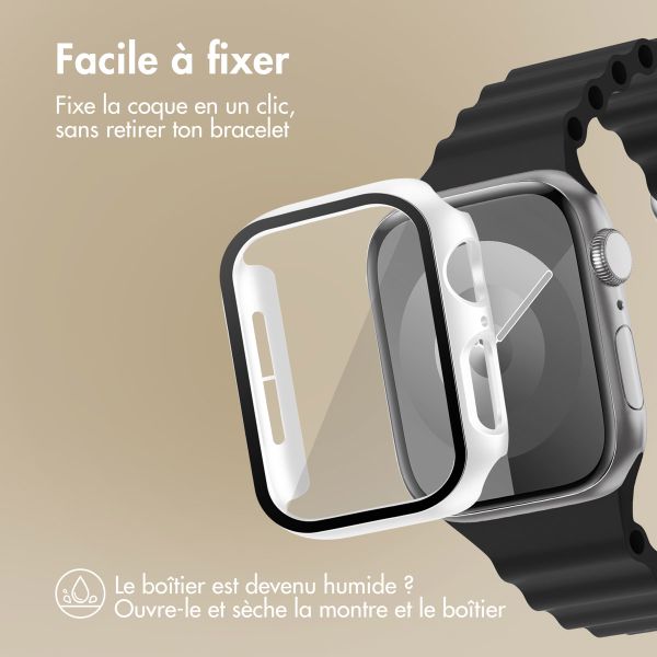 imoshion Coque rigide à couverture complète pour Apple Watch Series 4 / 5 / 6 / SE - 44 mm - Blanc