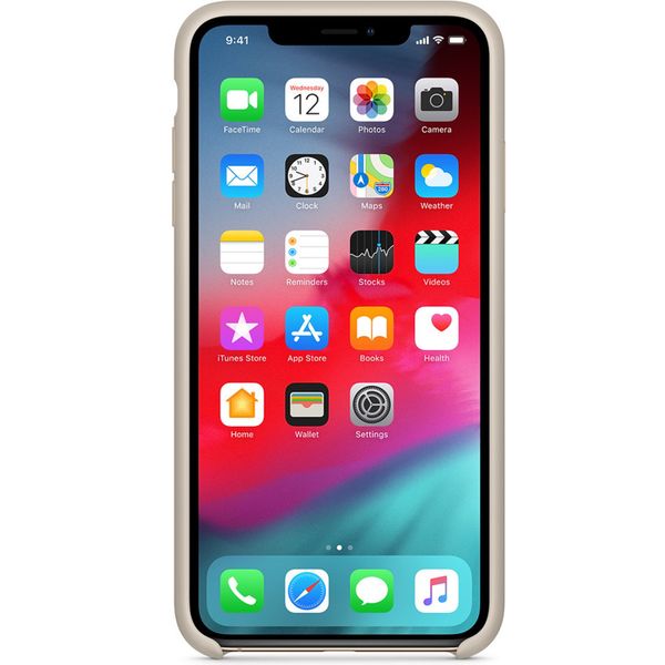 Apple Coque en silicone iPhone Xs Max - Stone