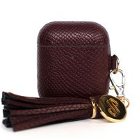 Selencia Coque Serpent Yara Apple AirPods 1 / 2 - Rouge foncé