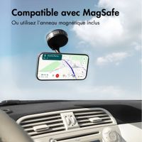 imoshion Support de téléphone pour voiture avec MagSafe - rotatif à 360° - avec ventouse - magnétique - universel - noir