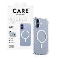 CARE by PanzerGlass Étui tendance Samba avec MagSafe Apple iPhone 17 - Clear / White