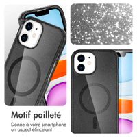 imoshion Coque Pailletée avec MagSafe Apple iPhone 12 (Pro) - Glitter Noir