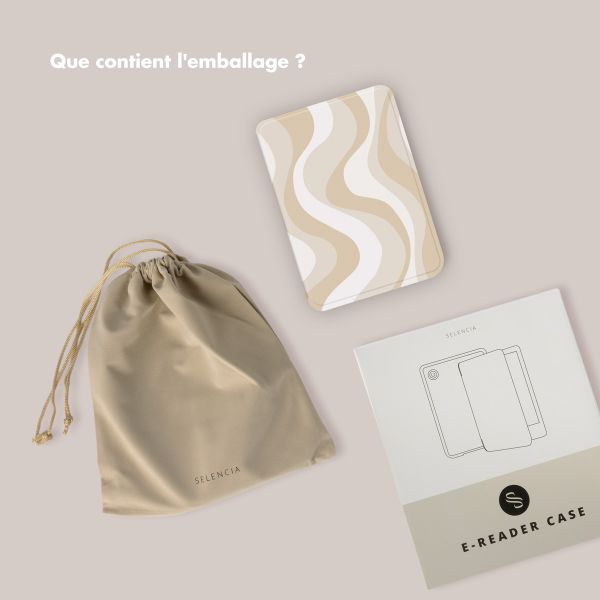 Selencia Étui de liseuse portefeuille Vivid Kobo Clara Colour / Clara BW - Desert Waves Beige