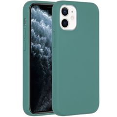 Accezz Coque Liquid Silicone Apple iPhone 12 Mini - Vert foncé