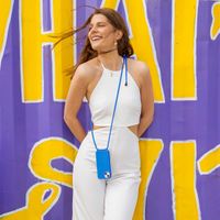 imoshion Coque en silicone avec cordon Apple iPhone 14 - Bleu