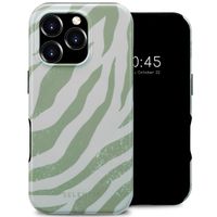 Selencia Coque arrière Vivid Tough avec MagSafe iPhone 16 Pro - Colorful Zebra Sage Green