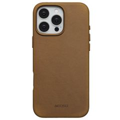 Accezz Coque MagSafe en cuir vintage Apple iPhone 16 Pro Max - Tabacco Cognac