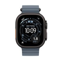 Apple Bracelet Ocean Apple Watch Series 1 t/m 11 / SE / Ultra (44/45/46/49 mm) - Anchor Blue / Black Titanium