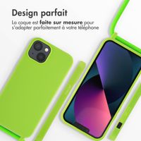 imoshion ﻿Coque en silicone avec cordon iPhone 13 - Vert Fluo