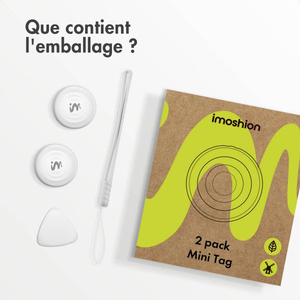 imoshion Wireless Tag - Tracker Bluetooth pour iOS - 2 pack - Blanc