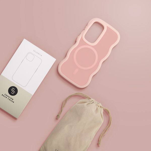 Selencia Coque arrière Wavy avec MagSafe Samsung Galaxy S24 / S25 - Soft Pink