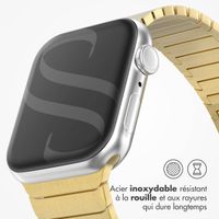 Selencia Bracelet à maillons en acier inoxydable Apple Watch Series 1 á 10 / SE / Ultra (2) (44/45/46/49 mm) - Dorée