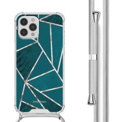 imoshion Coque Design avec cordon iPhone 12 (Pro) - Petrol Green Graphic