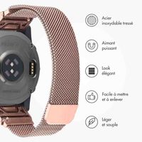 imoshion Bracelet QuickFit® Milanais  - Connexion Garmin 20 mm - Taille L/XL - Rose Gold