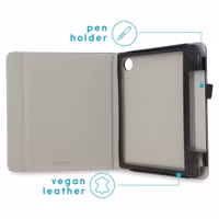 imoshion Étui de liseuse portefeuille en cuir végan Kobo Sage / Tolino Epos 3 - Noir