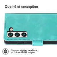 imoshion Etui de télephone portefeuille avec cordon Samsung Galaxy S22 - Turquoise