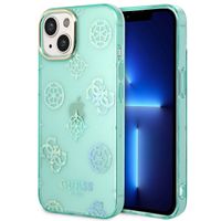 Guess Coque Peony Glitter iPhone 14 - Turquoise