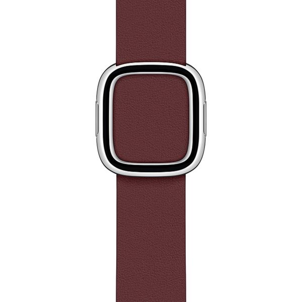 Apple Leather Band Modern Buckle Apple Watch Series 1 á 9 / SE (38/40/41 mm) | Series 10 (42 mm) - Taille M - Garnet