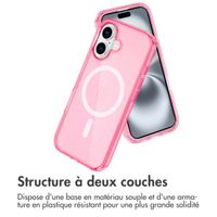imoshion Coque Pailletée avec MagSafe Apple iPhone 16 - Paillettes Rose