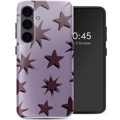 Selencia Coque arrière Vivid Samsung Galaxy S24 - Stars Plum Lilac