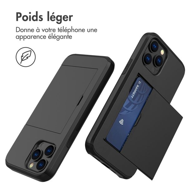 imoshion Coque arrière avec porte-cartes Apple iPhone 13 Pro - Noir