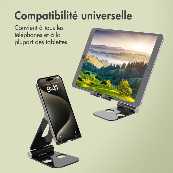 imoshion Support téléphone de bureau en aluminium - Réglable - Universel - Noir