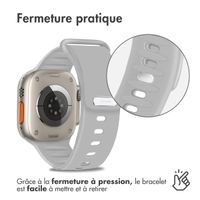 imoshion Bracelet en silicone Apple Watch Series 1-10 / SE / Ultra (2) - 42/44/45/46/49 mm - Gris clair