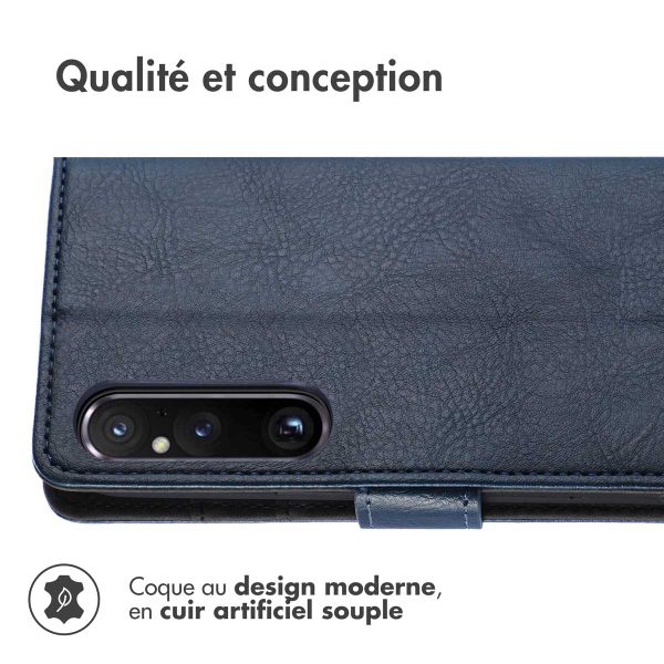 imoshion Étui de téléphone portefeuille Luxe Sony Xperia 1 V - Bleu foncé