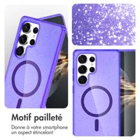 imoshion Coque Pailletée avec MagSafe Samsung Galaxy S24 Ultra - Paillettes Violet