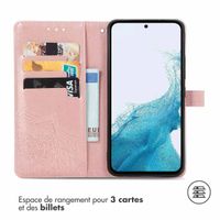 imoshion Etui de téléphone portefeuille Mandala Samsung Galaxy A26 - Rose Dorée