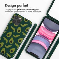 imoshion Coque design en silicone avec cordon Apple iPhone 11 Pro - Avocado Green