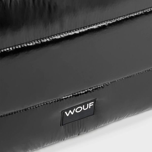 Wouf Quilted Pochette ordinateur 13-14 pouces - Black Glossy